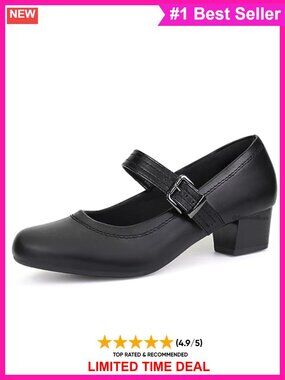 Orthopedic Bunion Mary Jane Dress Shoes Cushioned Low Heel Pump